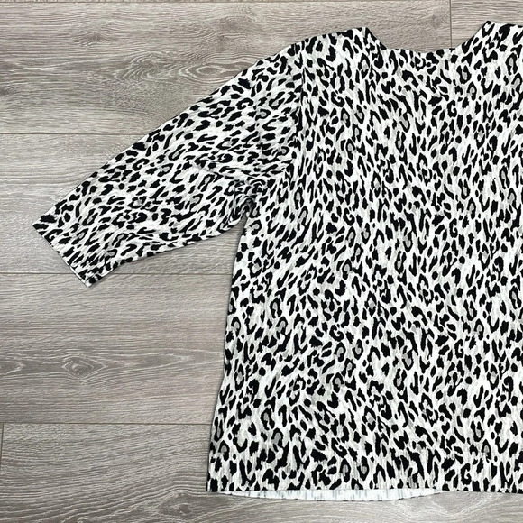CJ Banks Cardigan Sweater Leopard Print 3/4 Sleeve 1X - Picture 13 of 14